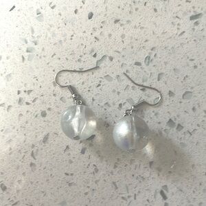 Clear bubble earrings
